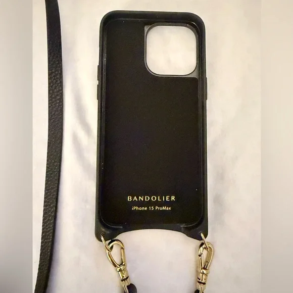 Bandolier Mila Black Leather Crossbody Phone Case for iPhone 15 Pro Max - EUC - Picture 5 of 10